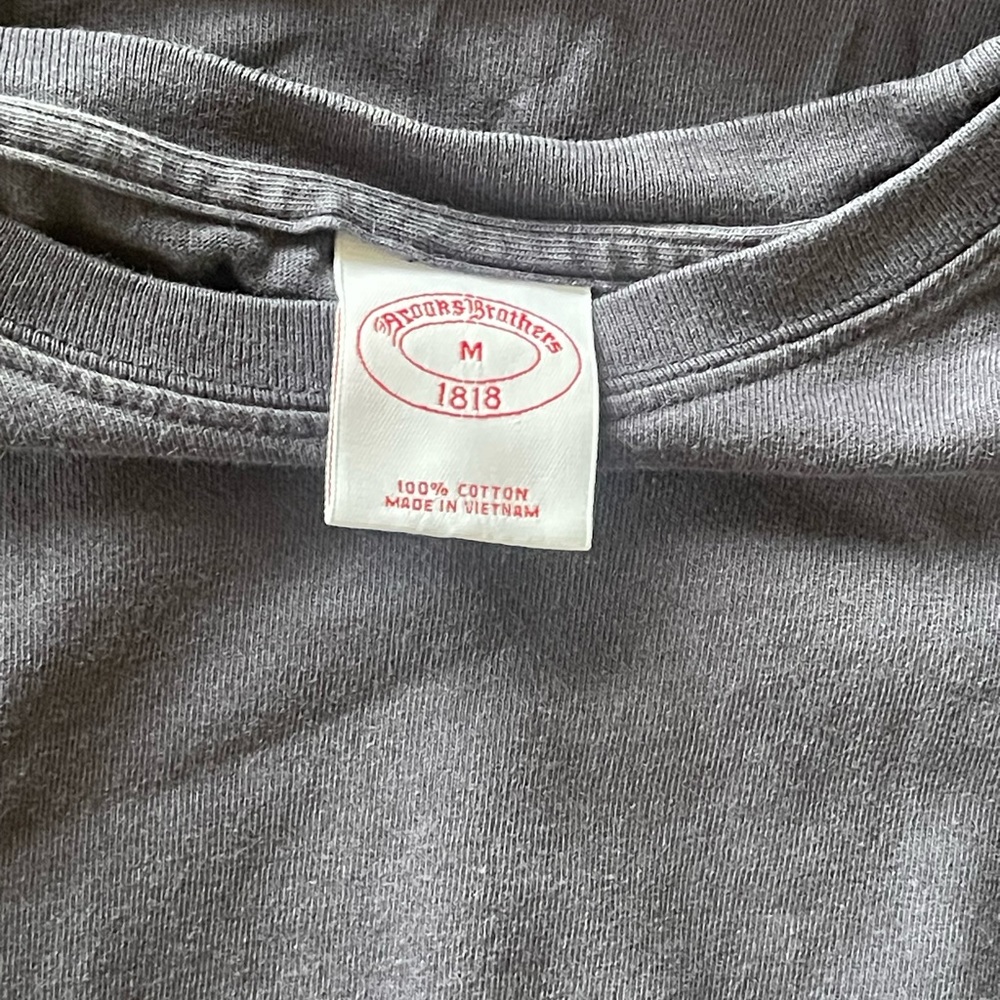 Brooks Brothers Blue Short Sleeve Tee with Embroidered Detail Size M - Picture 3 of 6
